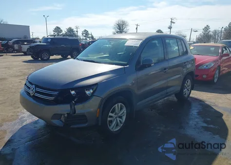 2014 Volkswagen Tiguan S из США, поврежденный, VIN WVGBV3AX1EW550847